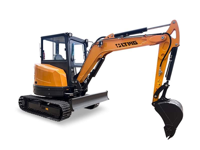 crawler excavator with enclosed cabin