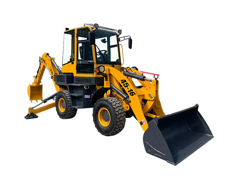 wheel loader with backhoe