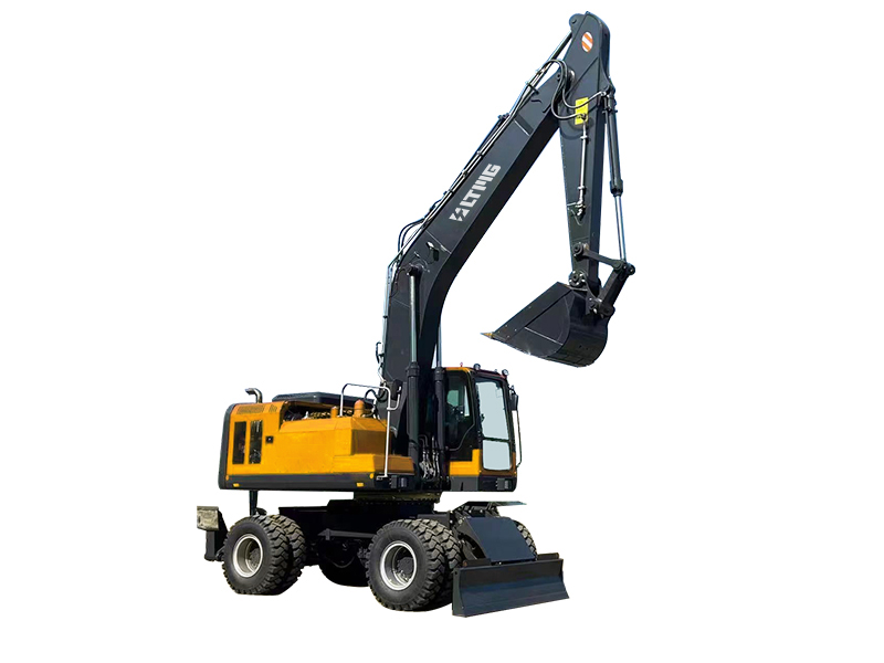 wheel excavator with Outrigger