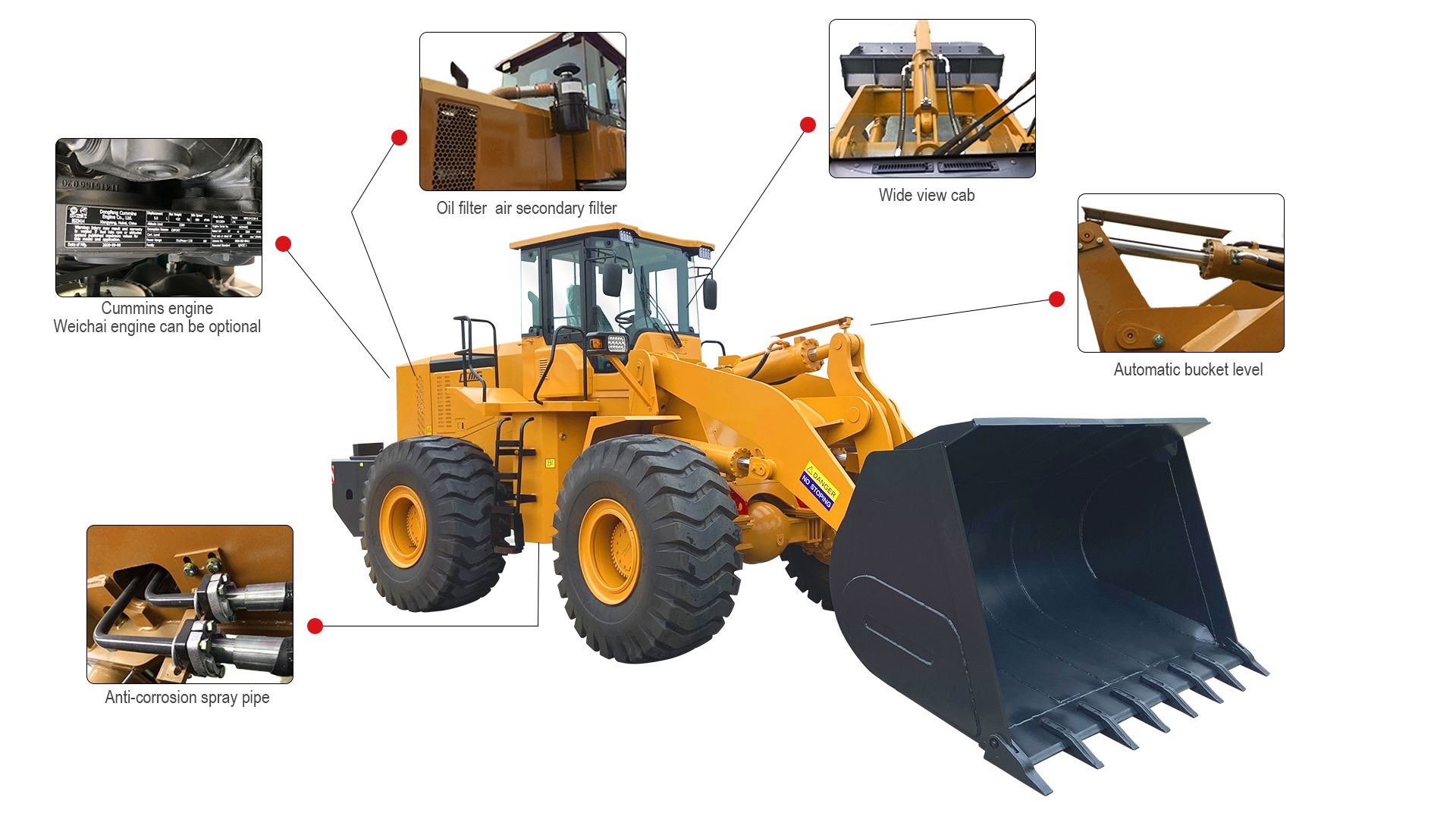 huge wheel loader detail pictures