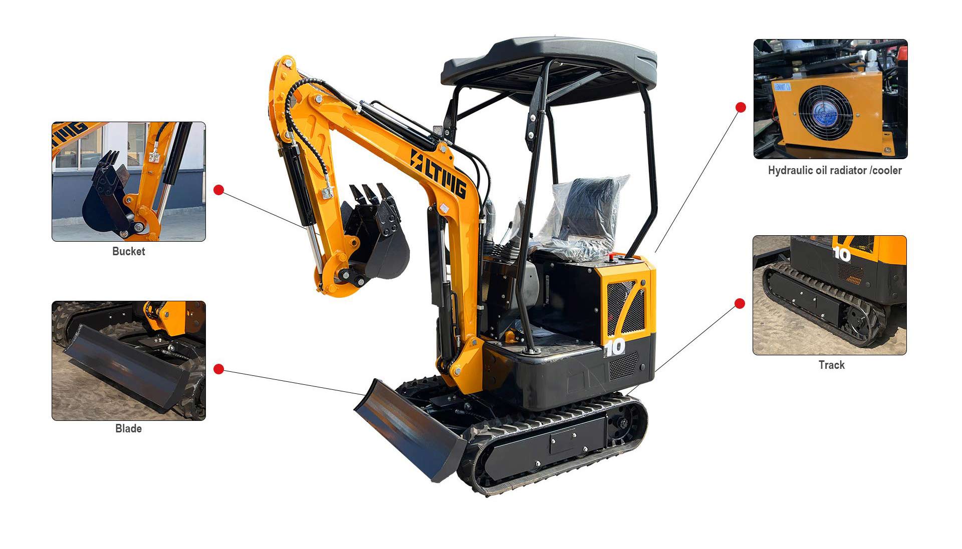 1 ton excavator details