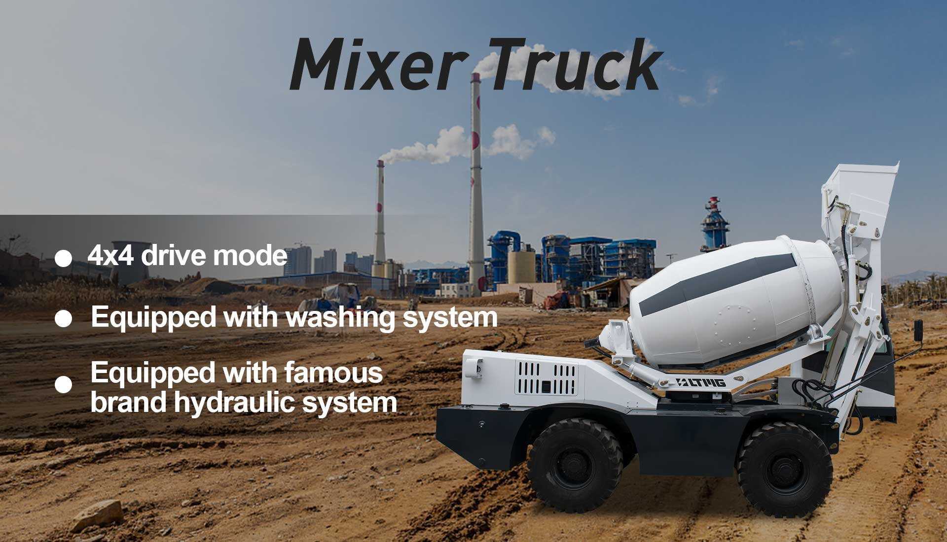 self loading concrete mixer