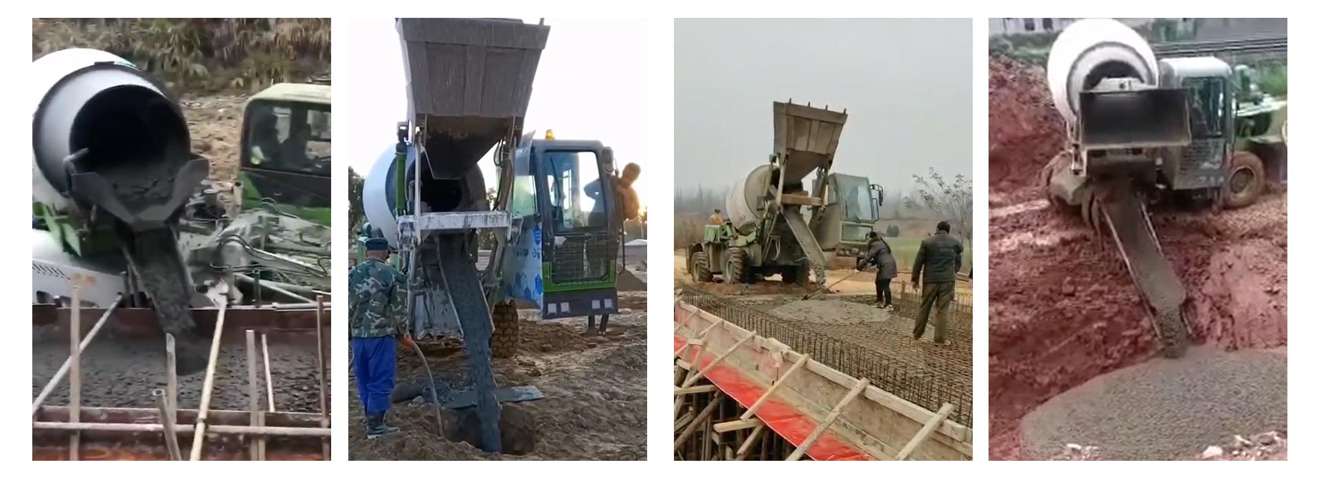 self loading concrete mixer price