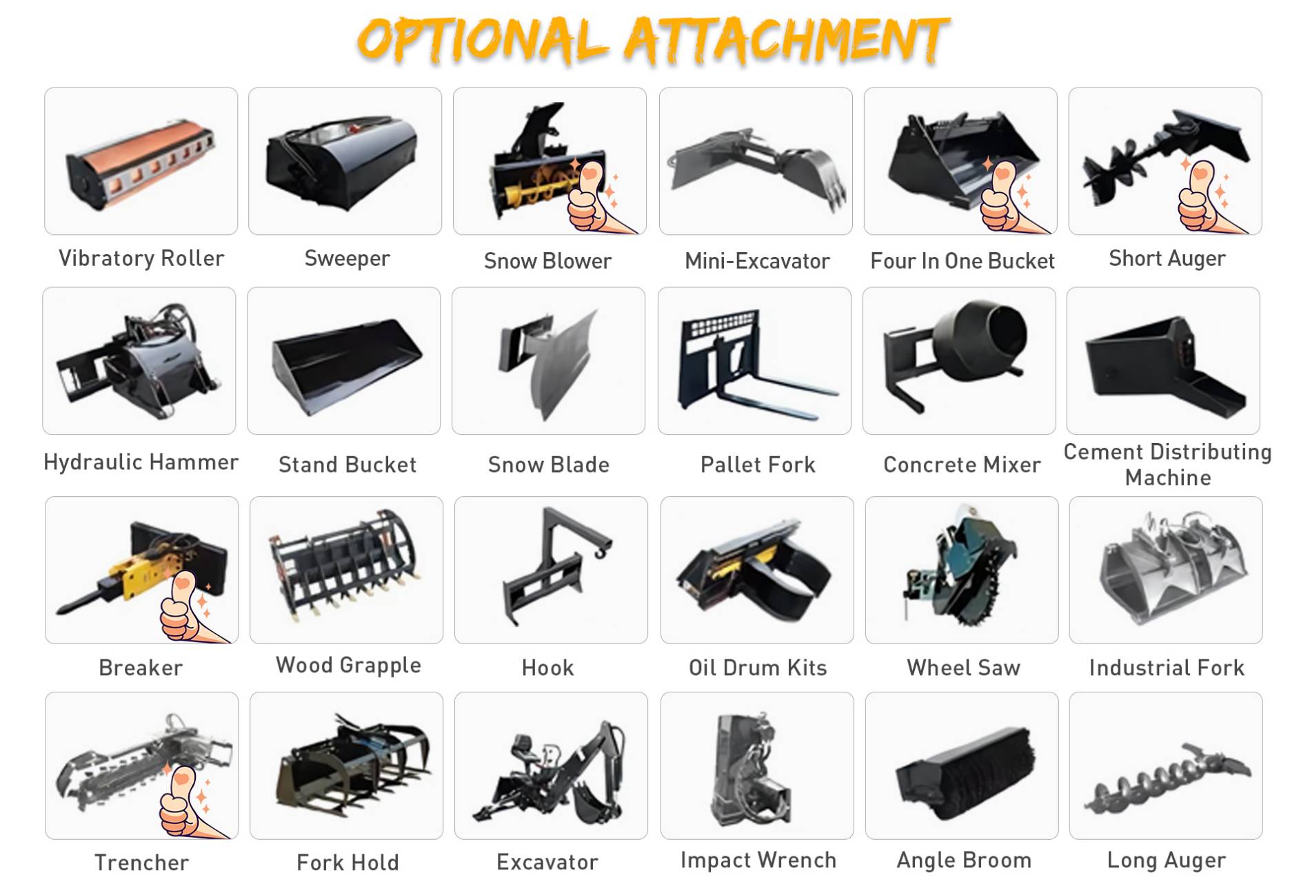 breaking hammer attachment