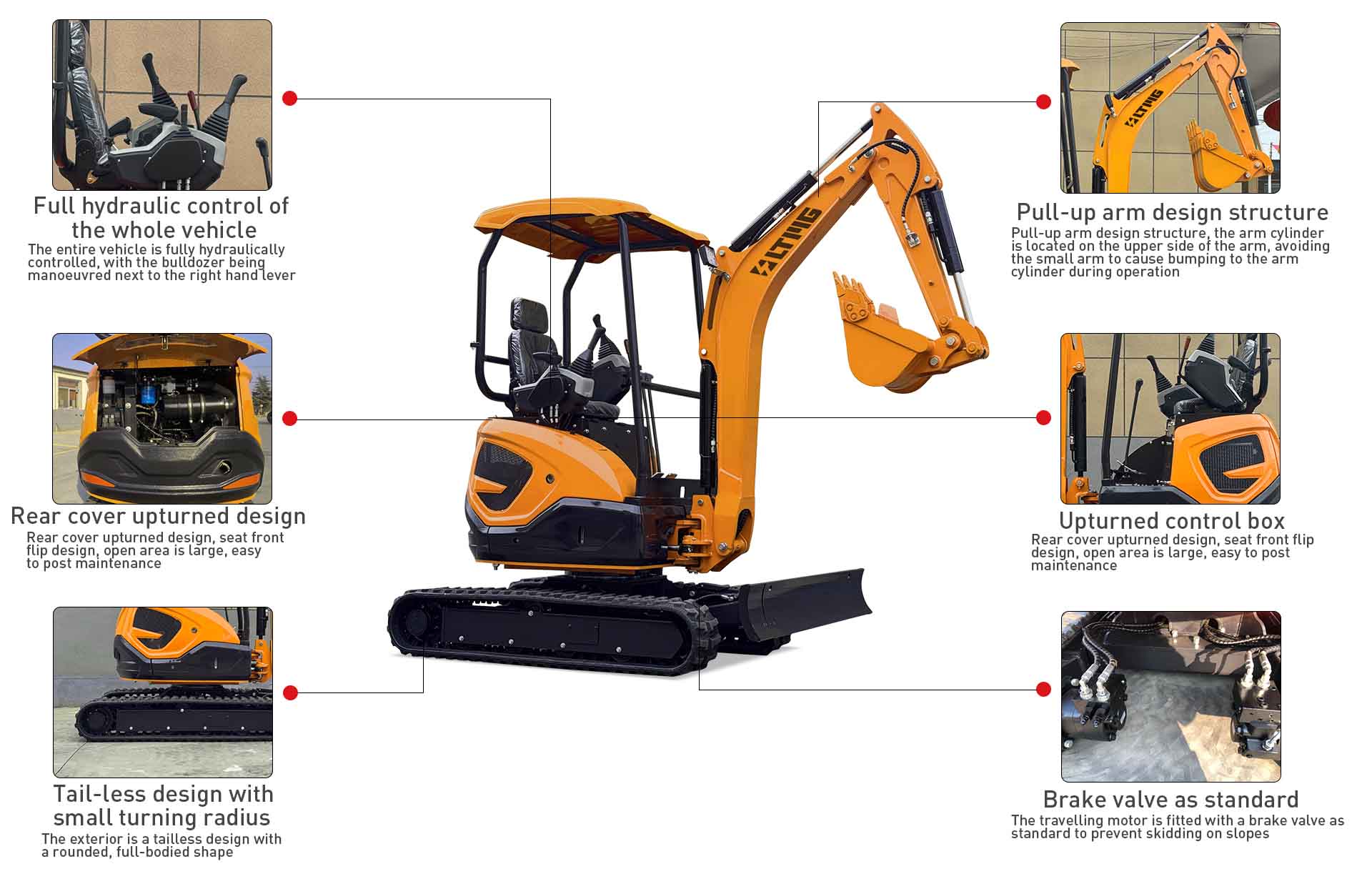 mini digger configuration