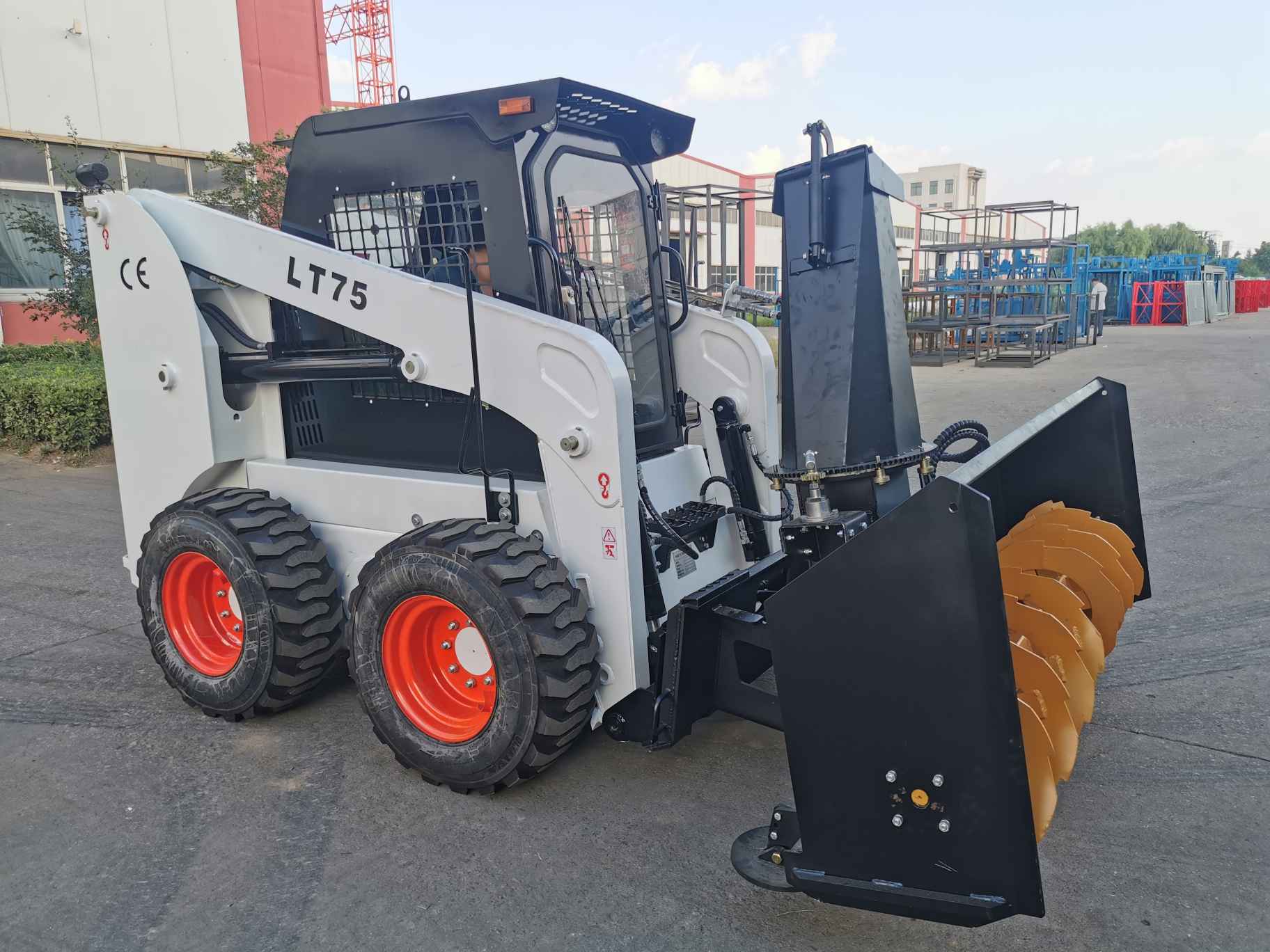 high flow skid steer snow blower