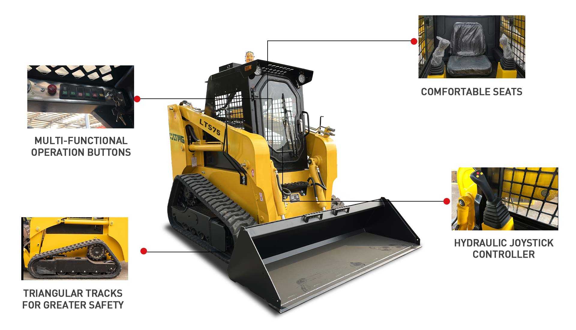 wheel skid steer loader detail