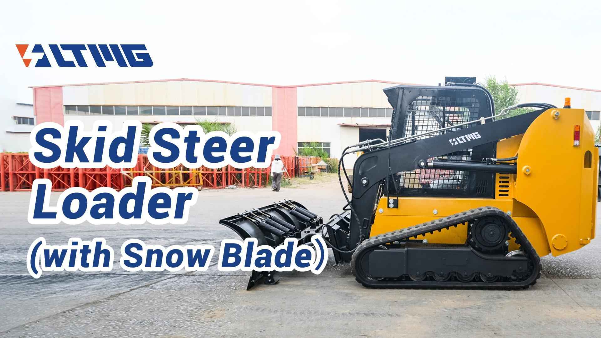 Efficient Snow Clearing Solution | LTMG LTS125 Skid Steer Loader with Snow Blade