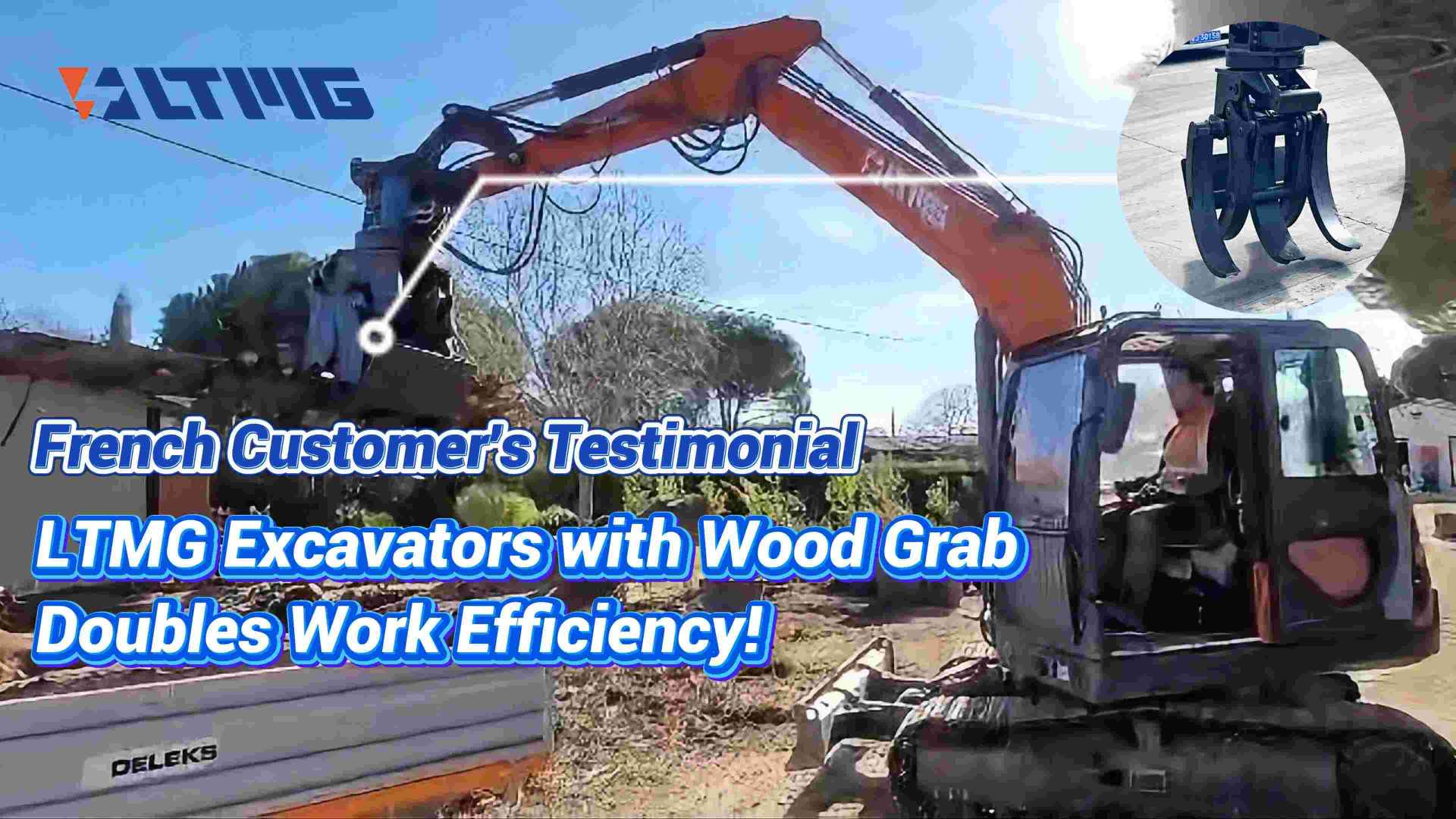 Customer Feedback on LTE65 Excavator with Wood Grapple Attachment!