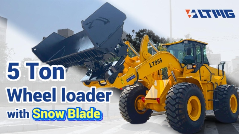 Meet All-Weather Loader: LT955 Wheel Loader with Snow Blade