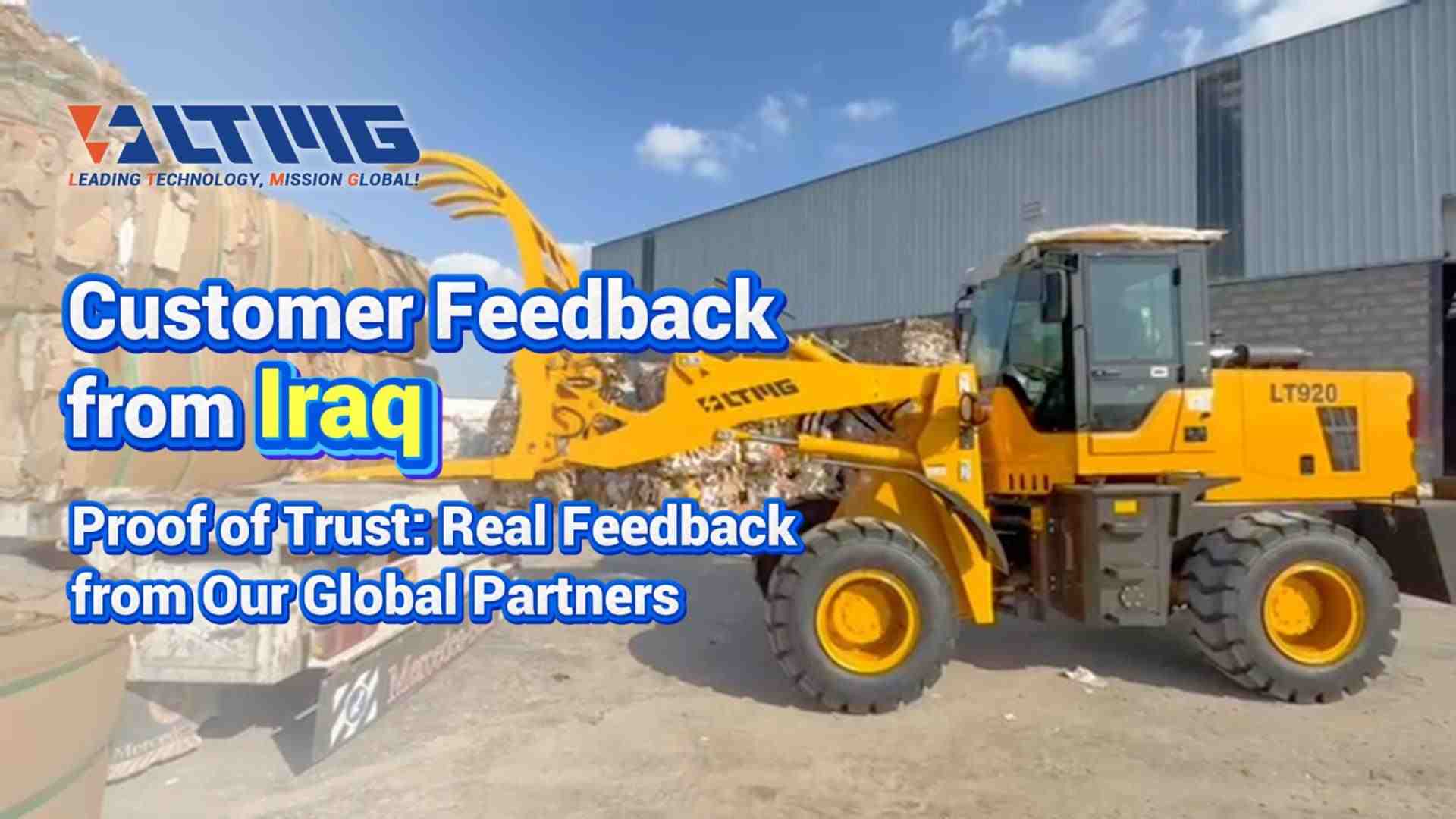 LT920 Loader with Grapple Attachment in Iraq – Handling Waste with Ease