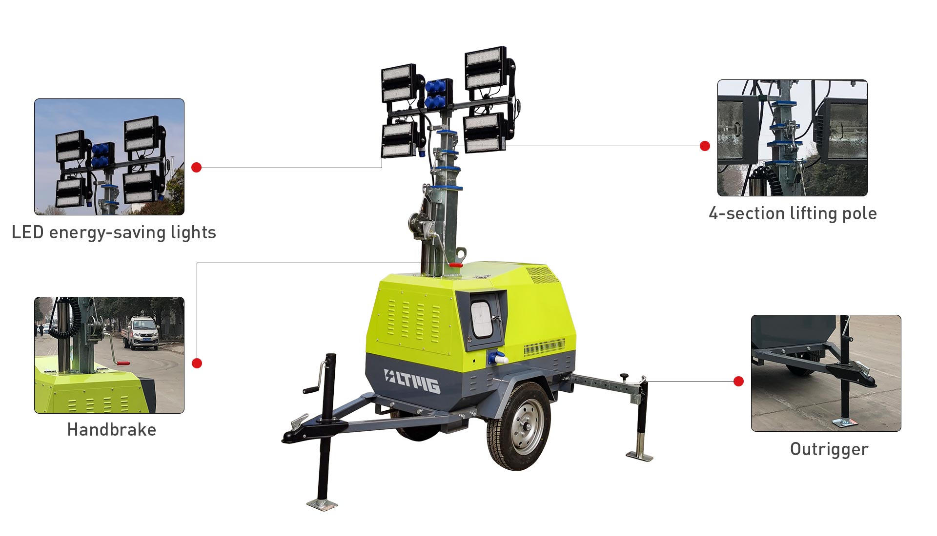 Portable Light Tower 9m with Kubota engine Portable Light Tower 9m with Kubota engine