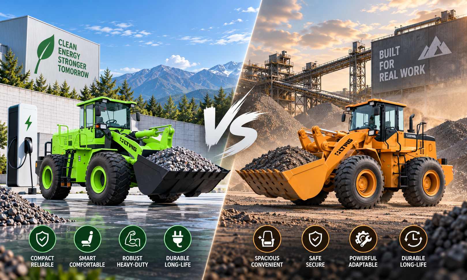 Electric Loader vs Diesel Loader Electric Loader vs Diesel Loader